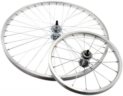 Achterwiel - Fietswiel - Stadsritten - Met schroefdraad - 28 inch - Zilver