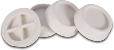 Set van 4 Antislip Wasmachine Dempers - Wit TPR Plastic - Trillingsreducerend en Vloerbeschermend - 6.5cm x 6.5cm x 2cm