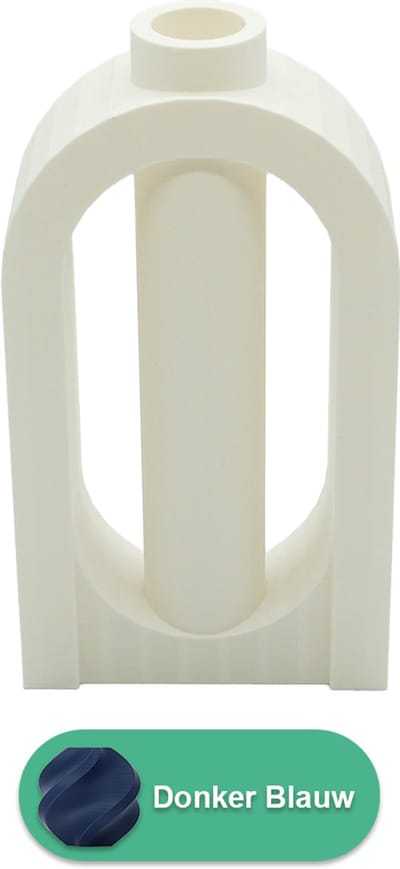 Amora organische vaas – Decoratieve vaas - Donker blauw - 3d geprinte vaas – geschikt voor droogbloemen - 20CM