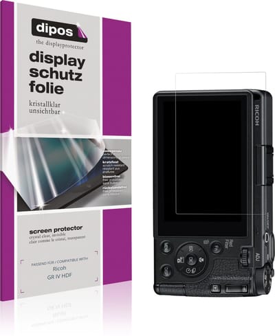 dipos – 4x Beschermfolie geschikt voor Ricoh GR IV HDF | Krasbestendige & heldere Screenprotector Ultra-Thin
