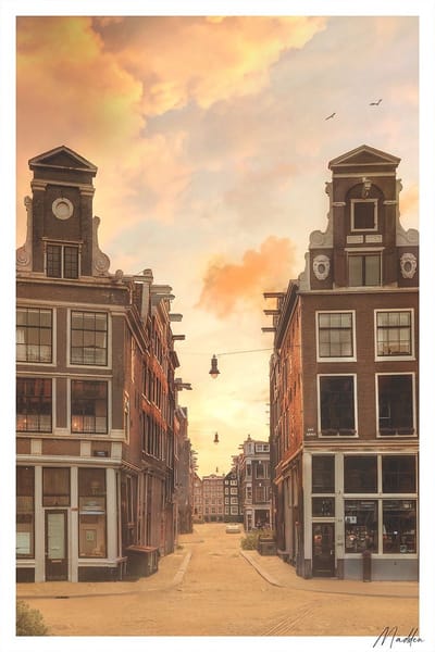 Desert City Amsterdam - 80cm x 120cm - Fotokunst op Plexiglas | Wanddecoratie Glasschilderij Amsterdam