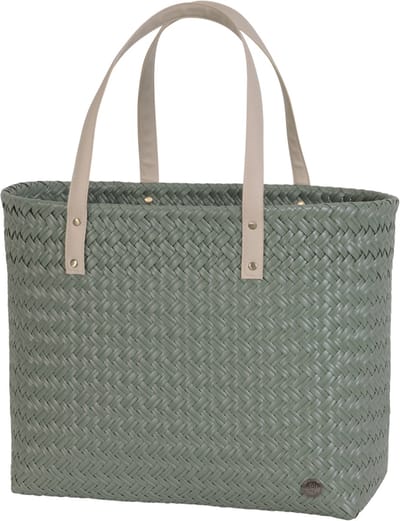 Handed By Faye Shopper – duurzame handgemaakte shopper tas van gerecycled plastic - lichtgroen