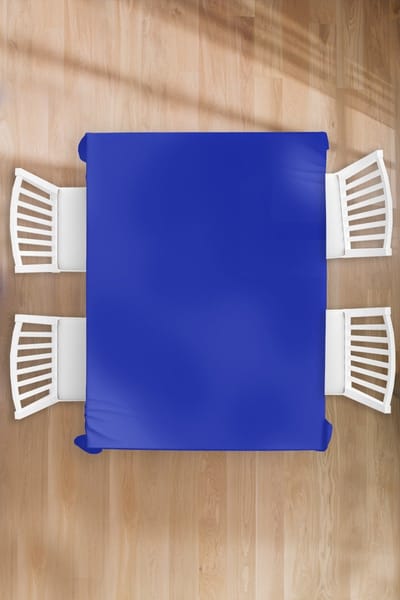 Tafelkleed - Tafellaken - 130x170 cm - Blauw - Effen kleur - Donkerblauw - Binnen en Buiten