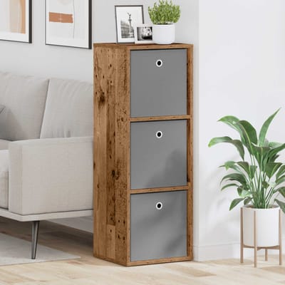 vidaXL - Dressoir - met - lade - Oudhout - 35 - x - 32 - x - 99,5 - cm