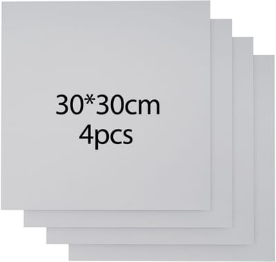 Creatorally 4 PCS multiplexplaten - wit - 3 mm - laserhout - Lindenhout voor Lasersnijden - 30 x 30 cm - Lasertriplex voor Snijden en Graveren - Onbehandeld Houten Plaat voor doe-het-zelf CNC-snijden, houtverbranding - Gekleurd Multiplex Plaat