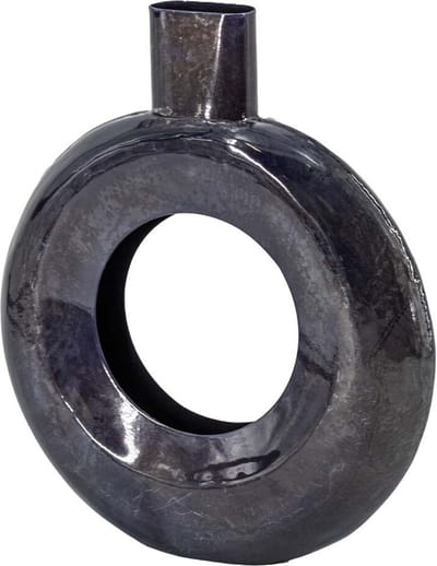 HomeBound by KY | Vaas donut rond kobalt blauw | bloemenvaas