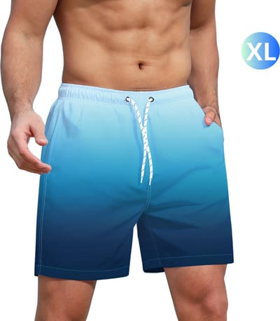 Bovista Zwembroek Heren - Zwem Broek Mannen - Badkleding - Zwemmen - Jongens - Swimming Shorts - Zomerbroek - Zonder Zakken - Lichtblauw - Maat XL
