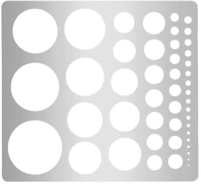 Metaal Cirkel Sjabloon - Tekenhulp Tekenmal - Cirkels Tekenen - Roestvrij Staal - 200mm Breed - Zilver