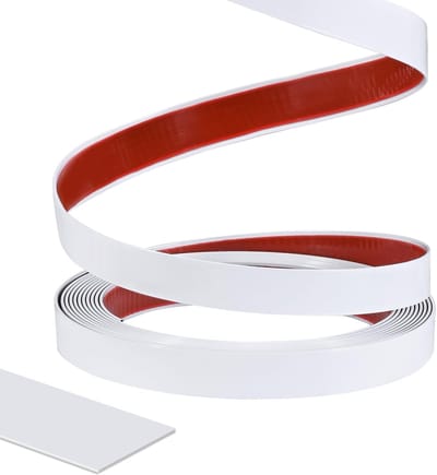 15M Sierlijsten Zelfklevend, Wit Flexibele Wandlijsten breed 2 cm Flexibele Zelfklevende Decoratieve Lijst PVC Wandlijsten Randbescherming Wand, Plafond, Vloer, Kasttegelrand