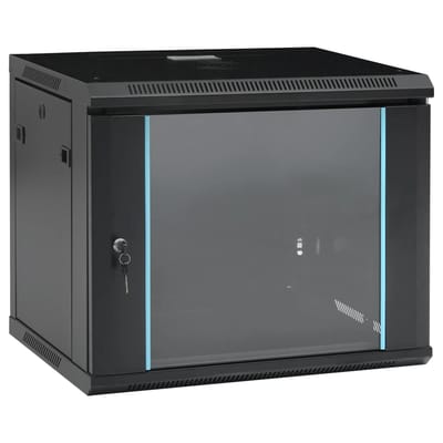 vidaXL - Netwerkkast - voor - aan - de - muur - 9U - 19" - IP20 - 600x450x510 - mm