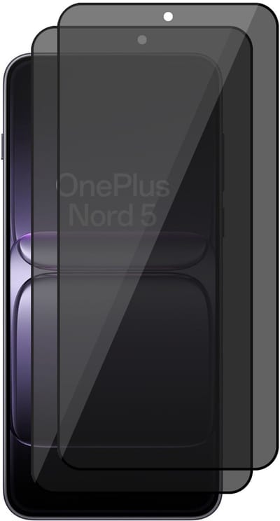 Privacy Screenprotector geschikt voor OnePlus Nord 5 - 2x Volledig Dekkend Glas Screen Protector