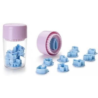 IBILI 742501 Lot de 10 Emporte-Pièces pour Linzer Plastique, Multicolore, 12 x 7 x 7 cm