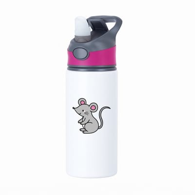 Hacebo® - Muizen waterfles met rietje roze - Muis - Dieren liefhebbers - Knaagdieren - huisdier - dierendag - water fles - 650ML