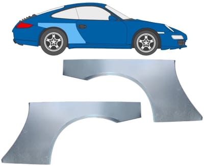 Reparatiepaneel achterspatbord voor Porsche 911 997 2004-2012 / Links + Rechts