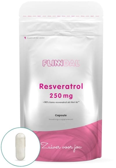 Flinndal Resveratrol Capsule - Kwaliteitsproduct - Voor Gezonde Luchtwegen en Gezond Hart - Met Druivenextract - 30 Tabletten