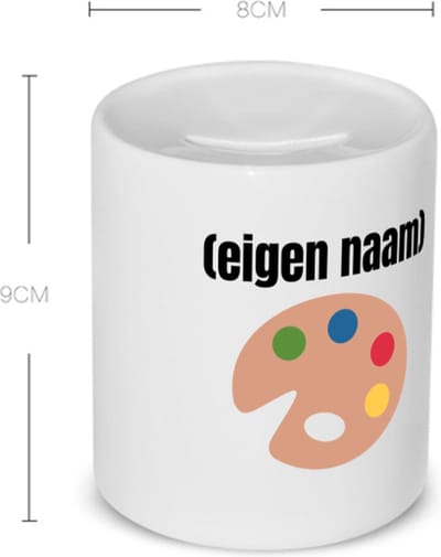 Akyol - verf palet Spaarpot - Kunst - schilders - mensen die houden van schilderen - verjaardagscadeau - verjaardag - cadeau - kado - geschenk - gift - 350 ML inhoud