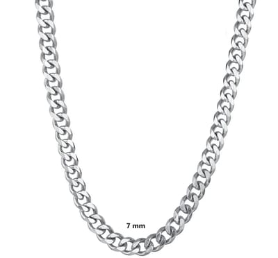 Cabantis Ketting - Cuban Chain - Ketting - Cadeau Voor Vrouw - Cadeau Voor Man - Zilverkleurig 7 mm