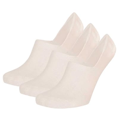 Apollo - Footies unisex - Wit - 3-Pak - Maat 31/35 - Footies dames - Footies meisjes - Footies jongens - Kousenvoetjes - Multipack sokken