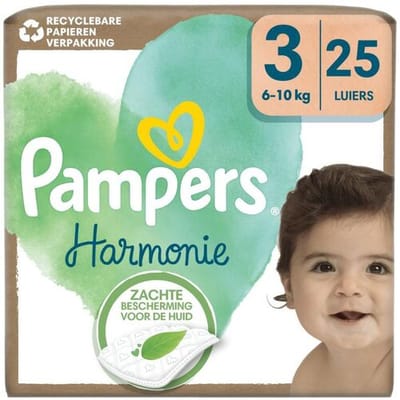 Pampers Harmonie luiers maat 3 (6–10 kg) – 25 luiers