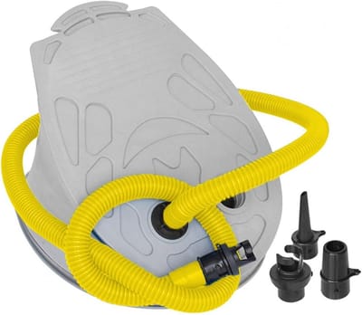 Thijox - Voet luchtpomp voor boot, kano, kajak en luchtbedden - Draagbare voetpomp, lichtgewicht en gebruiksvriendelijk, ideaal voor camping en buiten