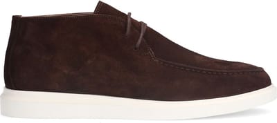 Manfield - Heren - Bruine suède veterboots - Maat 41