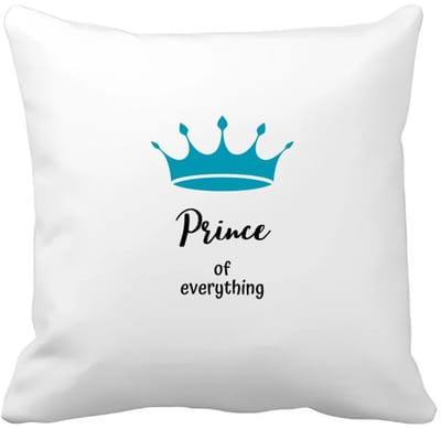 Akyol - prince of everything Kussen hoes - Prins - iemand die zich voelt als een prins - verjaardag - cadeau - kado - geschenk - kroon - 40 bij 40 cm