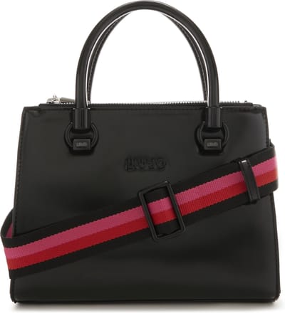 LIU JO Handtas Schoudertas Manhattan Satchel Double Zip Nero Zwart
