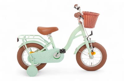 AMIGO Fairy Kinderfiets - Meisjesfiets 12 Inch - Met Terugtraprem - Met Zijwieltjes - Mintgroen