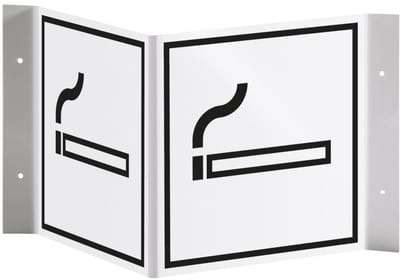 Panorama roken toegestaan bord, 300 x 150 mm - kunststof