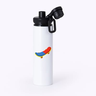 Hacebo® - Skaters waterfles met draaidop zwart - Skateboard - Skateboarders - Speelgoed - sporten - water fles - 850ML