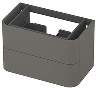 INK - Afgeronde Onderkast Gelakt 2 Laden Softclose Tbv Grepen - 800x450x520 Mm - Mat Beton Groen