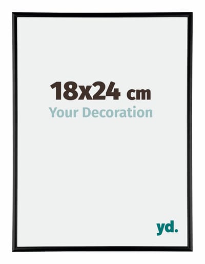 Your Decoration - Fotolijst 18x24 cm - Aluminium - Zwart Hoogglans - Kent