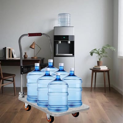 Zware Metalen Platformkar 150-500 Kg Met 360° Zwenkwielen en Opvouwbare Handgreep