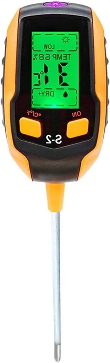 Bodemtester 5-in-1 - Potgrondmeter pH - Plantenverzorging Tuin - Nauwkeurige Metingen - 31.7 cm - Zwart