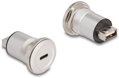 Delock USB 2.0 Type-C™ to Type-A built-in female aluminium