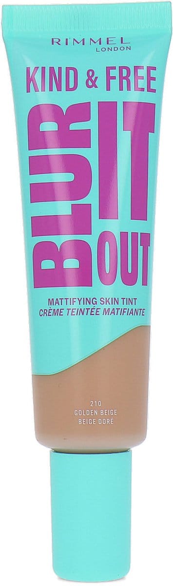 Rimmel London Kind & Free BLUR IT OUT Mattifying Skin Tint 30ml (Various Shades) - 210 Golden Beige