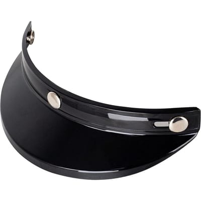 Helm Vizier met 3 Drukknoppen Opklapbaar Windscherm Open Gezicht 34 Retro Motorhelm zwart