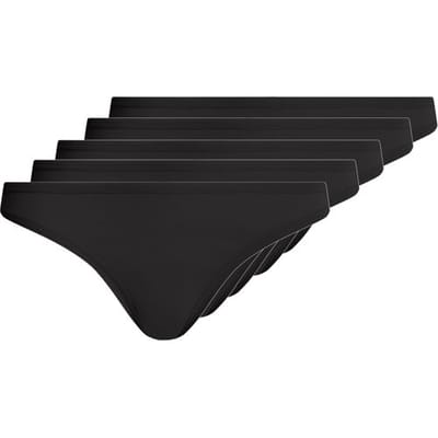 ESMARA Set van 5 dames strings (Zwart, L (44/46))