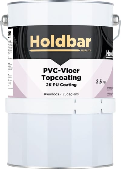 Holdbar PVC-Vloer Topcoating Zijdeglans 2,5 Kg - Vloerverf - Glashelder - Transparant - PVC Vloer Verven - Krasvast - UV-bestendig - Vergeelt niet