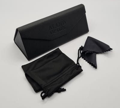 leuke set / brillenkoker + zachte etui + brillendoekje / zwarte brillenkoker dames heren kind / brillenkoker voor bril zonnerbril / geweldig cadeau / Aland optiek / Étuis à Lunettes / hard case