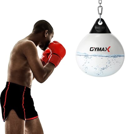 COSTWAY Waterbokszak, diameter 45 cm/55 cm, 50 kg/80 kg, bokszak met verstelbare metalen ketting, veiligheidsgespen en waterslang, bokszak voor volwassenen en kinderen