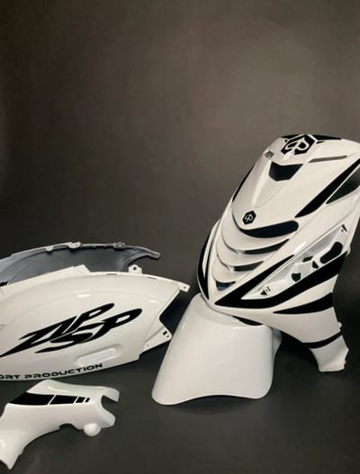 Piaggio Zip Stickerset - Sport Production - Zwart