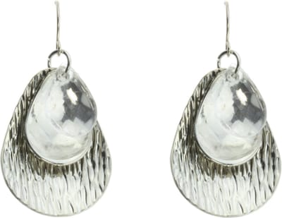 Behave - Oorhangers druppel transparant - Artisanal stijl - 5 cm