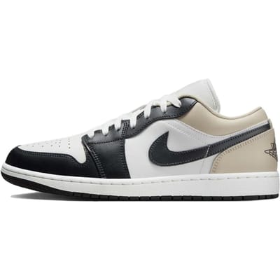Air Jordan 1 Low Black Toe Rattan Heren Sneakers Wit Summit-White Off-Noir 553558-153 42.5