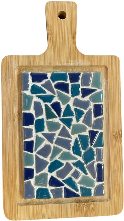 Mozaïek borrelplank mini blauw kant en klaar