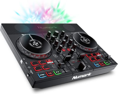 Numark Party Mix Live - DJ-controller / DJ-set met DJ-verlichting, DJ-luidsprekers en DJ-mixer voor Serato DJ Lite