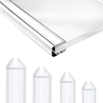 Transparante U-vormige randbeschermer van silicone voor platen, randtrim en hoekbescherming (8-9 mm)