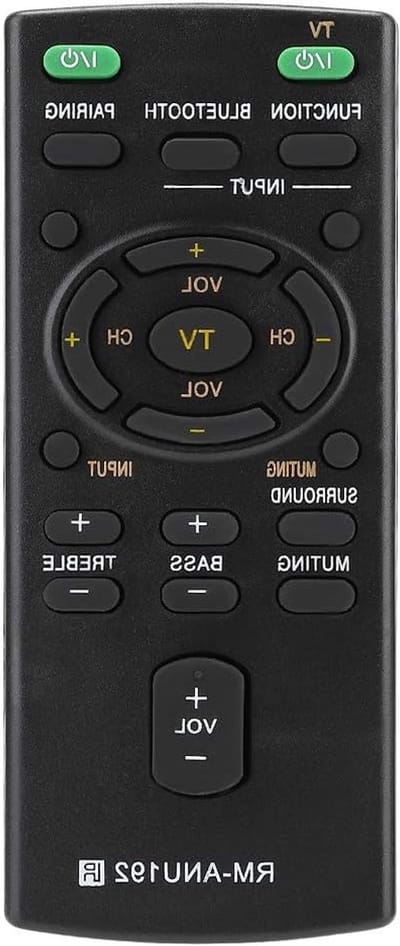 Afstandsbediening voor Soundbar en Home Theater Systemen - Vervangende ABS Zwarte Afstandsbediening voor SACT60BT en HTCT60BT