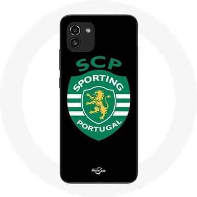 Coque maniacase pour Samsung Galaxy A03 scp sporting portugal fond noir