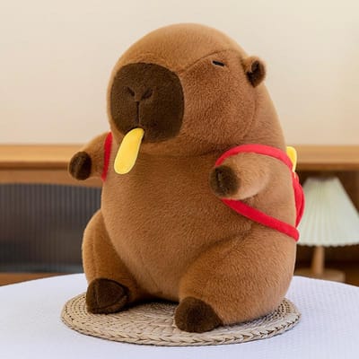 Schattige Kapibala Pop Capybara Pop Pluche Speelgoed Meisje Slapend met Poppen op Bed Verjaardagscadeau voor Mannen 40cm